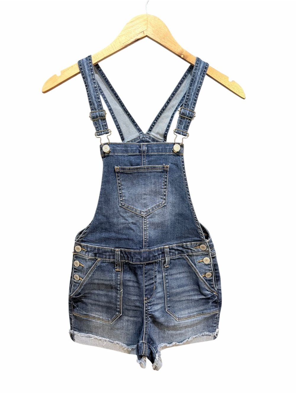 SO Blue Denim Short Overalls